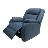 Darrahopens Furniture > Sofas Bella 3+1+1 Seater Electric Recliner Genuine Leather Upholstered Lounge - Blue