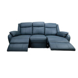 Darrahopens Furniture > Sofas Bella 3+1+1 Seater Electric Recliner Genuine Leather Upholstered Lounge - Blue