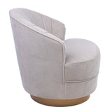 Darrahopens Furniture > Sofas Bronte Fabric Swivel Occasional Chair Lounge Seat Cream