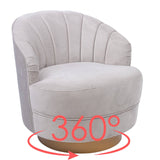 Darrahopens Furniture > Sofas Bronte Fabric Swivel Occasional Chair Lounge Seat Cream