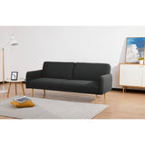 Darrahopens Furniture > Sofas Celia 3 Seater Sofa Queen Bed Fabric Uplholstered Lounge Couch - Charcoal