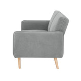Darrahopens Furniture > Sofas Celia 3 Seater Sofa Queen Bed Fabric Uplholstered Lounge Couch - Light Grey
