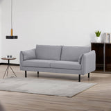 Darrahopens Furniture > Sofas Channel 3 Seater Fabric Sofa Lounge Couch Grey