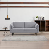 Darrahopens Furniture > Sofas Channel 3 Seater Fabric Sofa Lounge Couch Grey