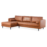 Darrahopens Furniture > Sofas Chelsea 2 Seater Sofa Fabric Lounge Couch with LHF Chaise Light Brown