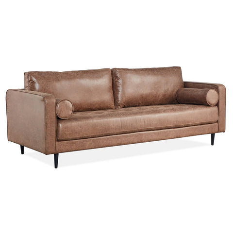 Darrahopens Furniture > Sofas Chelsea 3.5 Seater Sofa Fabric Uplholstered Lounge Couch Dark Brown