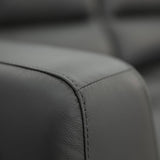 Darrahopens Furniture > Sofas Downy  Genuine Leather Sofa 3 Seater Upholstered Lounge Couch - Gunmetal