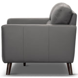 Darrahopens Furniture > Sofas Downy  Genuine Leather Sofa 3 Seater Upholstered Lounge Couch - Gunmetal