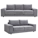 Darrahopens Furniture > Sofas Eliana 4 + 3 Seater Sofa Fabric Uplholstered Lounge Couch - Fog
