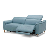 Darrahopens Furniture > Sofas Inala 2.5 Seater Genuine Leather Sofa Lounge Electric Powered Recliner Blue