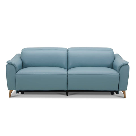 Darrahopens Furniture > Sofas Inala 2.5 Seater Genuine Leather Sofa Lounge Electric Powered Recliner Blue