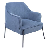 Darrahopens Furniture > Sofas Leah Fabric Armchair Occasional Accent Arm Chair Blue