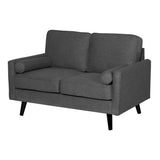 Darrahopens Furniture > Sofas Lexi 2 Seater Sofa Fabric Uplholstered Lounge Couch - Dark Grey