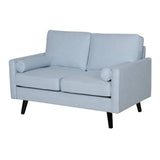 Darrahopens Furniture > Sofas Lexi 2 Seater Sofa Fabric Uplholstered Lounge Couch - Light Blue