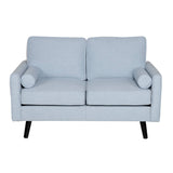 Darrahopens Furniture > Sofas Lexi 2 Seater Sofa Fabric Uplholstered Lounge Couch - Light Blue