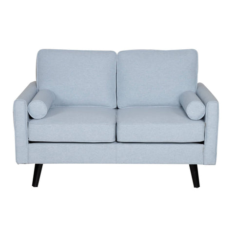 Darrahopens Furniture > Sofas Lexi 2 Seater Sofa Fabric Uplholstered Lounge Couch - Light Blue