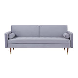 Darrahopens Furniture > Sofas Livia 3 Seater Sofa Bed Fabric Uplholstered Lounge Couch - Gey