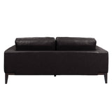Darrahopens Furniture > Sofas Lorenzo 3 Seater Sofa Leather Upholstered Lounge - Chocolate