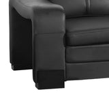 darrahopens Furniture > Sofas Lounge Set Luxurious 6 Seater Faux Leather Corner Sofa Living Room Couch in Black with 2x Ottomans