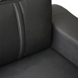 darrahopens Furniture > Sofas Lounge Set Luxurious 6 Seater Faux Leather Corner Sofa Living Room Couch in Black with 2x Ottomans