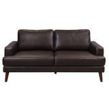 Darrahopens Furniture > Sofas Matilda 2 + 3 Seater Sofa Leather Upholstered Lounge Set - Chocolate