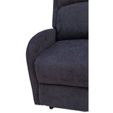 Darrahopens Furniture > Sofas Maxcomfy Fabric Manual Recliner Lounge Arm Chair - Dark Grey