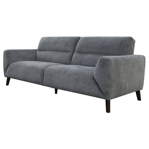 Darrahopens Furniture > Sofas Monarch 3 Seater Sofa Fabric Uplholstered Lounge Couch - Charcoal
