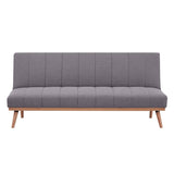 Darrahopens Furniture > Sofas Monroe 3 Seater Sofa Futon Bed Fabric Lounge Couch - Graphite