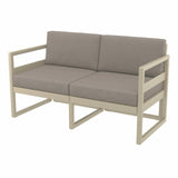 Darrahopens Furniture > Sofas Mykonos Lounge Sofa - Taupe with Light Brown Cushions
