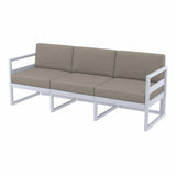 Darrahopens Furniture > Sofas Mykonos Lounge Sofa XL - Silver Grey with Light Brown Cushions