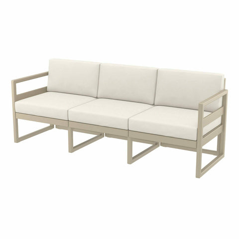 Darrahopens Furniture > Sofas Mykonos Lounge Sofa XL - Taupe with Beige Cushions