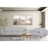 Darrahopens Furniture > Sofas Petalsoft 2 + 3 Seater Sofa Set Fabric Uplholstered Lounge Couch - Grey