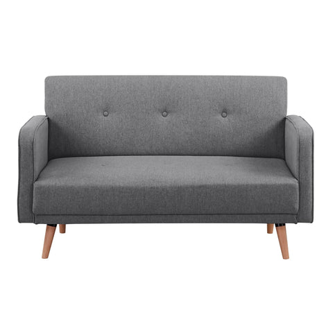 Darrahopens Furniture > Sofas Picasso 2 Seater Fabric Sofa Lounge Couch Dark Grey
