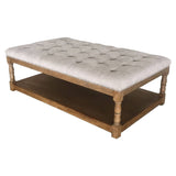 Darrahopens Furniture > Sofas Rosebud Ottoman Bed End Chair Seat Tufted Fabric Seat Storage Foot Stools -Beige