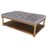 Darrahopens Furniture > Sofas Rosebud Ottoman Bed End Chair Seat Tufted Fabric Seat Storage Foot Stools -Steel