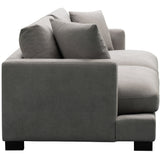 Darrahopens Furniture > Sofas Royalty 3 + 2 Seater Sofa Fabric Uplholstered Left Chaise Lounge Couch - Grey