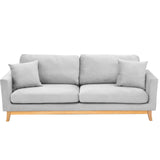 Darrahopens Furniture > Sofas Sarantino 3 Seater Faux Velvet Sofa Bed Couch Furniture Light Grey