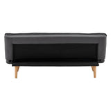 Darrahopens Furniture > Sofas Sarantino 3 Seater Linen Sofa Bed Couch Lounge Futon - Dark Grey