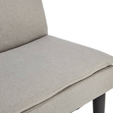 Darrahopens Furniture > Sofas Sarantino 3 Seater Modular Faux Linen Fabric Sofa Bed Couch Light Grey