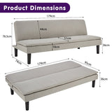 Darrahopens Furniture > Sofas Sarantino 3 Seater Modular Faux Linen Fabric Sofa Bed Couch Light Grey