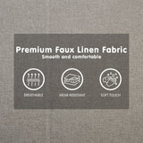 Darrahopens Furniture > Sofas Sarantino 3 Seater Modular Faux Linen Fabric Sofa Bed Couch Light Grey