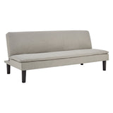 Darrahopens Furniture > Sofas Sarantino 3 Seater Modular Faux Linen Fabric Sofa Bed Couch Light Grey