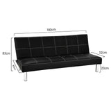 Darrahopens Furniture > Sofas Sarantino Chelsea Sofa Bed Faux Leather Lounge Couch Futon Furniture Modular Suite