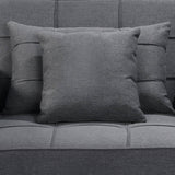 Darrahopens Furniture > Sofas Sarantino Suri 3-in-1 Convertible Lounge Chair Bed - Dark Grey