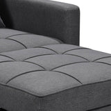 Darrahopens Furniture > Sofas Sarantino Suri 3-in-1 Convertible Lounge Chair Bed - Dark Grey