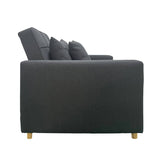 Darrahopens Furniture > Sofas Sarantino Suri 3-in-1 Convertible Lounge Chair Bed - Dark Grey