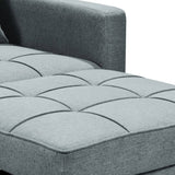 Darrahopens Furniture > Sofas Sarantino Suri 3-in-1 Convertible Sofa Chair Bed -  Airforce Blue