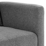 Darrahopens Furniture > Sofas Sarantino Tufted Faux Linen 3-Seater Sofa Bed with Armrests - Light Grey