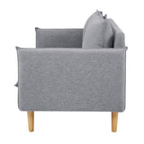 Darrahopens Furniture > Sofas Sinatra 2 + 3 Seater Fabric Sofa Lounge Couch Grey