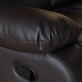 darrahopens Furniture > Sofas Single Seater Recliner Sofa Chair In Faux Leather Lounge Couch Armchair in Brown